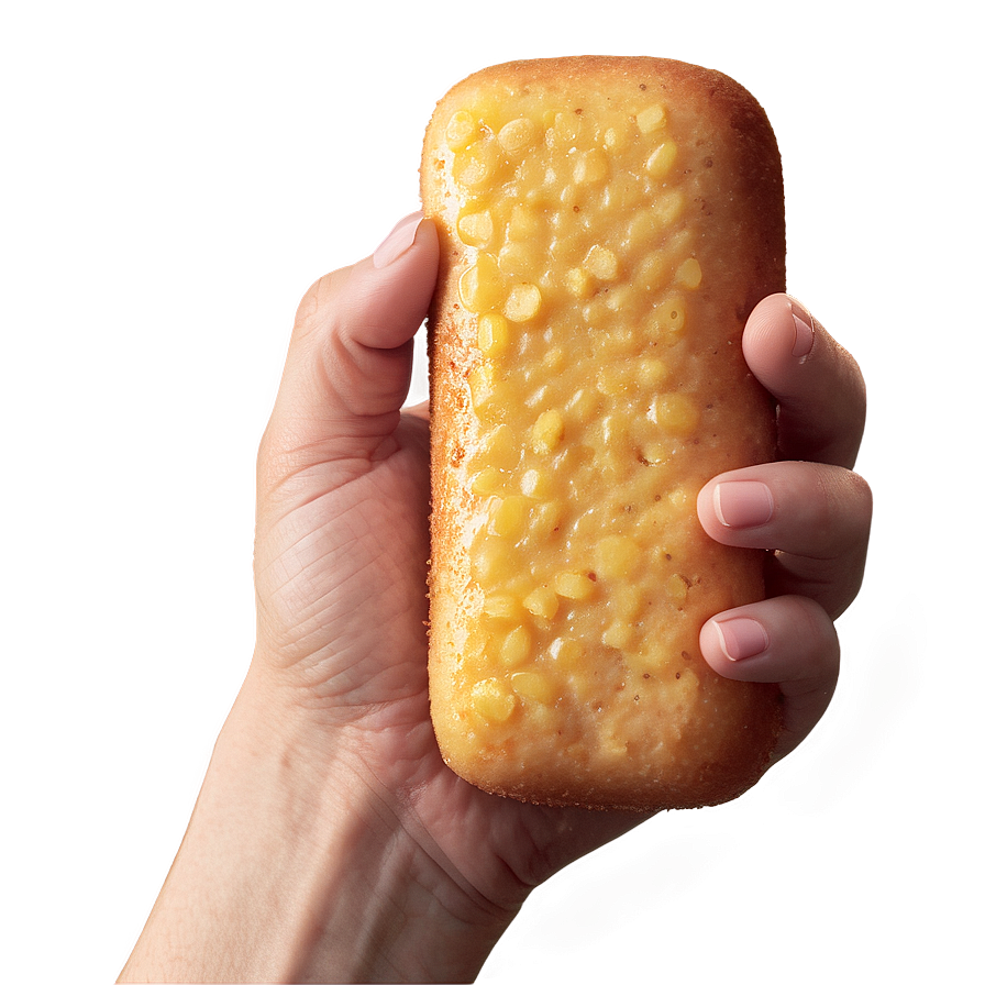 Hand Holding Twinkie Snack Cake PNG image