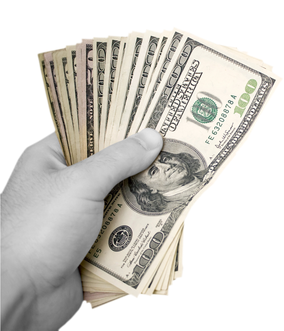 Hand Holding U S Dollars PNG image