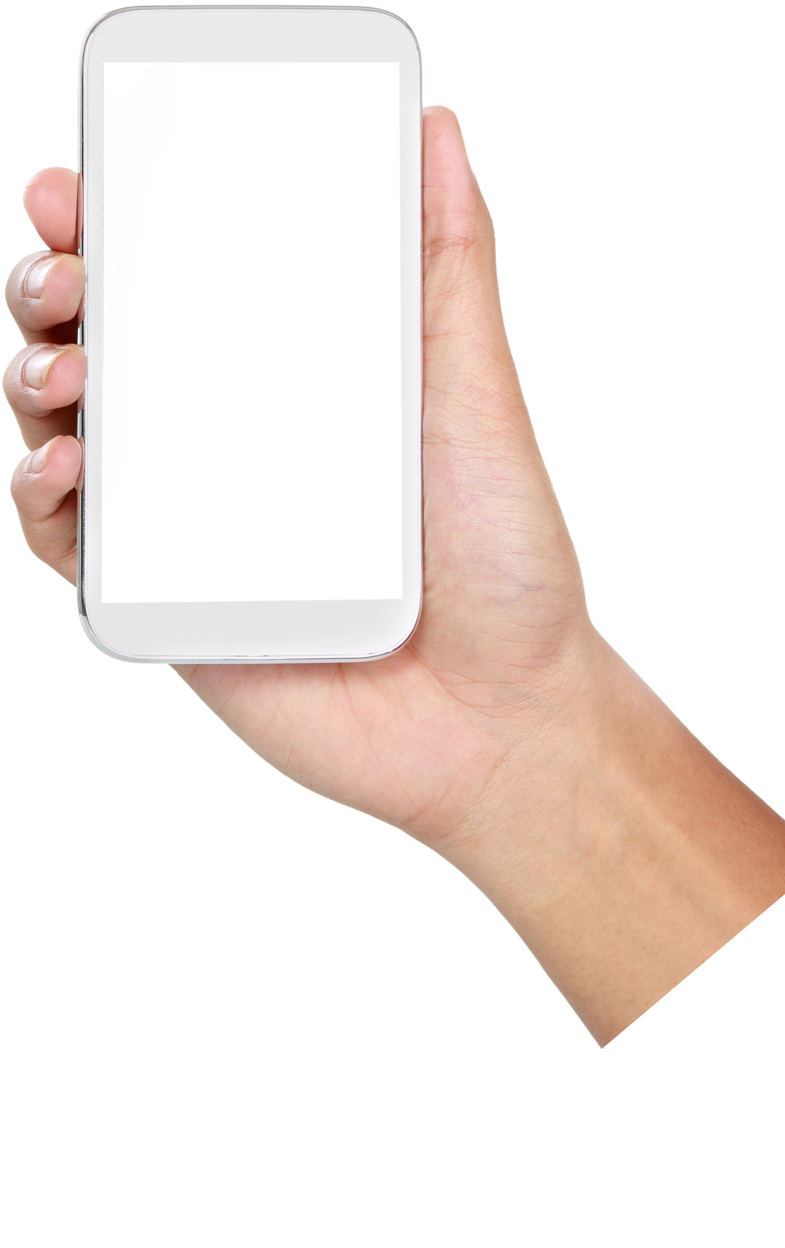 Hand Holding White Smartphone.png PNG image