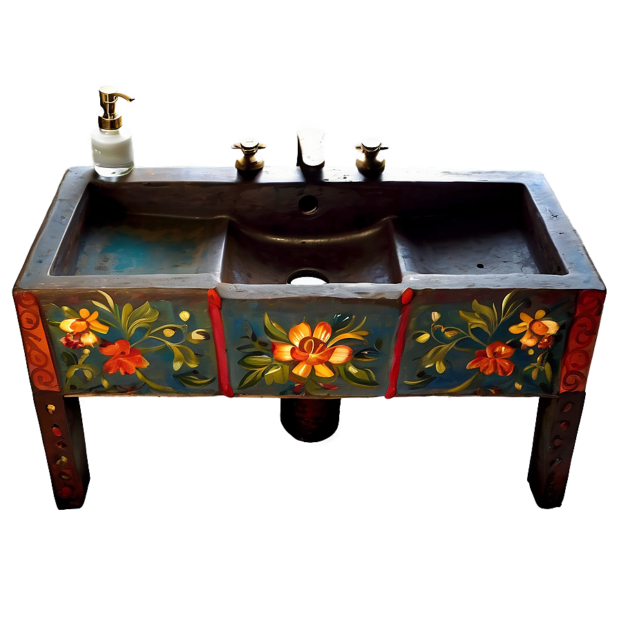 Hand-painted Bathroom Sink Png Kko PNG image