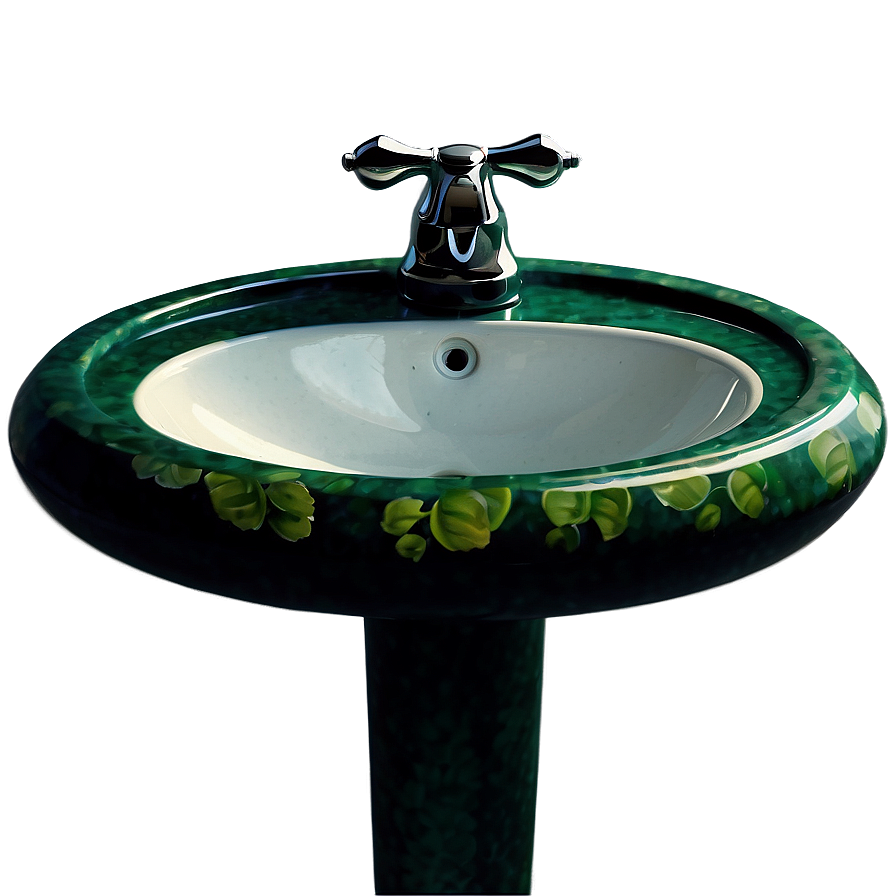 Hand-painted Bathroom Sink Png Yth84 PNG image