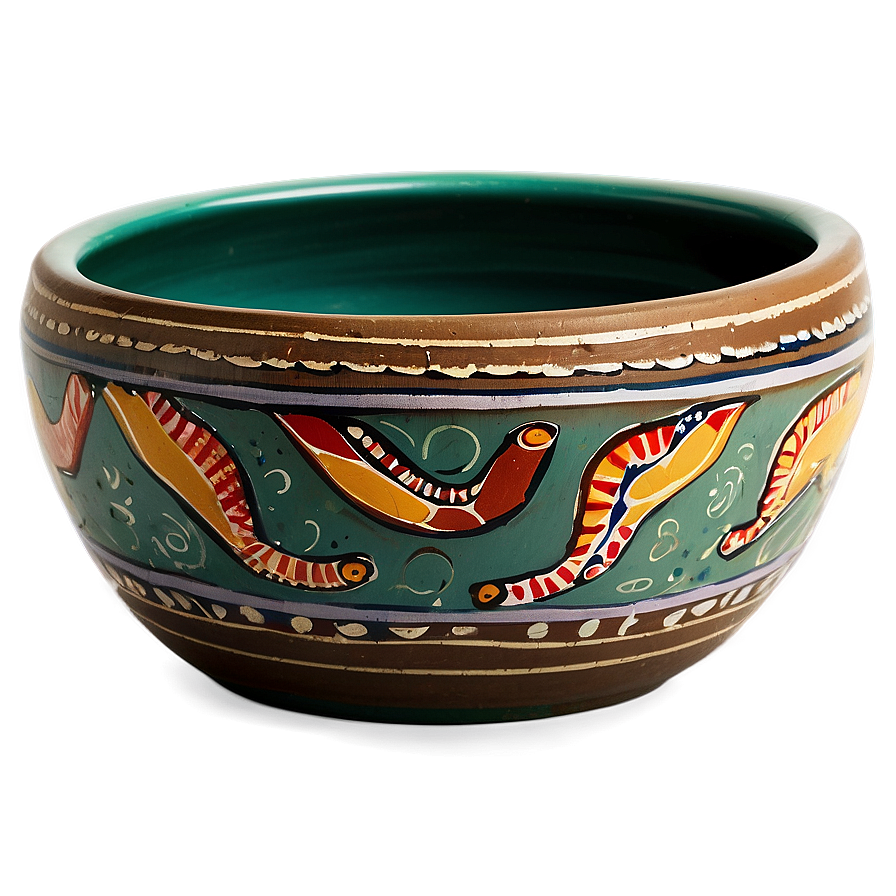 Hand-painted Clay Bowls Png Yul70 PNG image