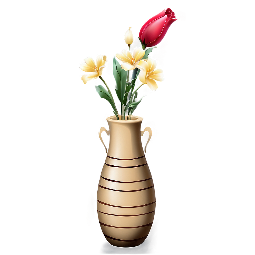 Hand-painted Flower Vase Png 19 PNG image