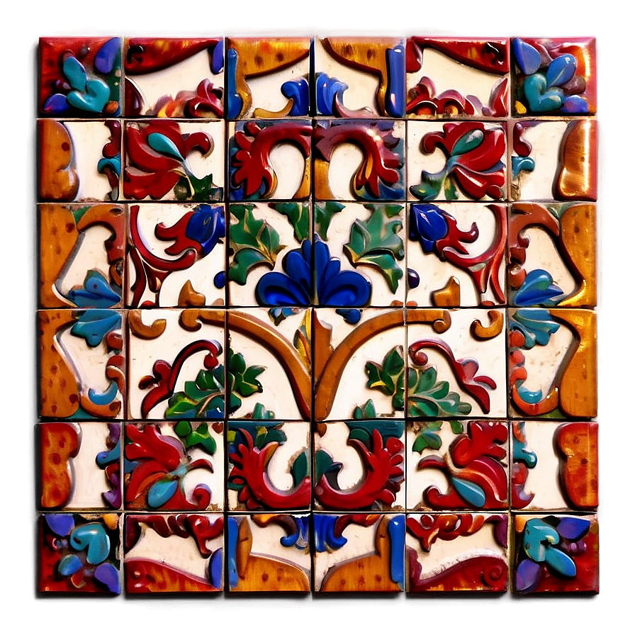 Hand Painted Tile Floor Png 72 PNG image