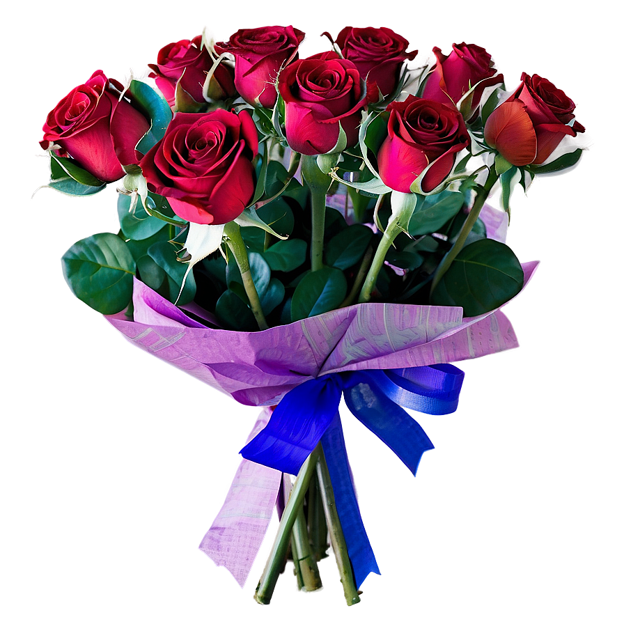 Hand-tied Roses Bouquet Png 06212024 PNG image