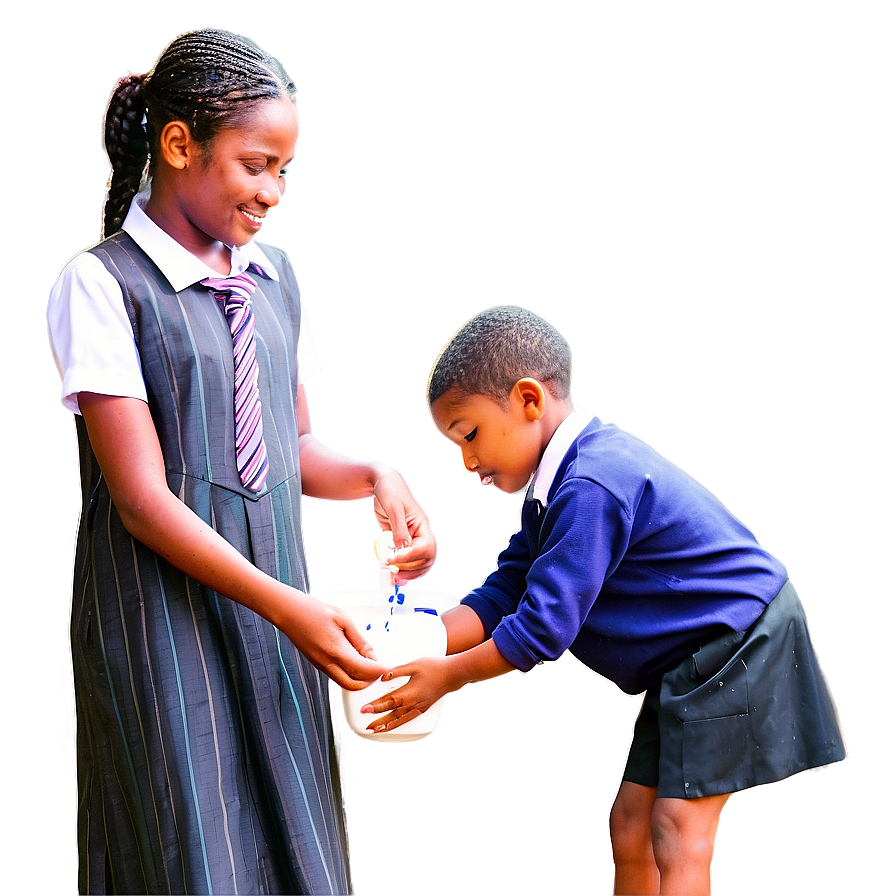 Hand Washing In School Setting Png Mgy97 PNG image