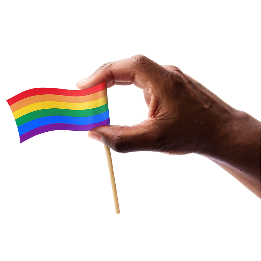 Hand-waving Lgbt Flag Png Kjt PNG image