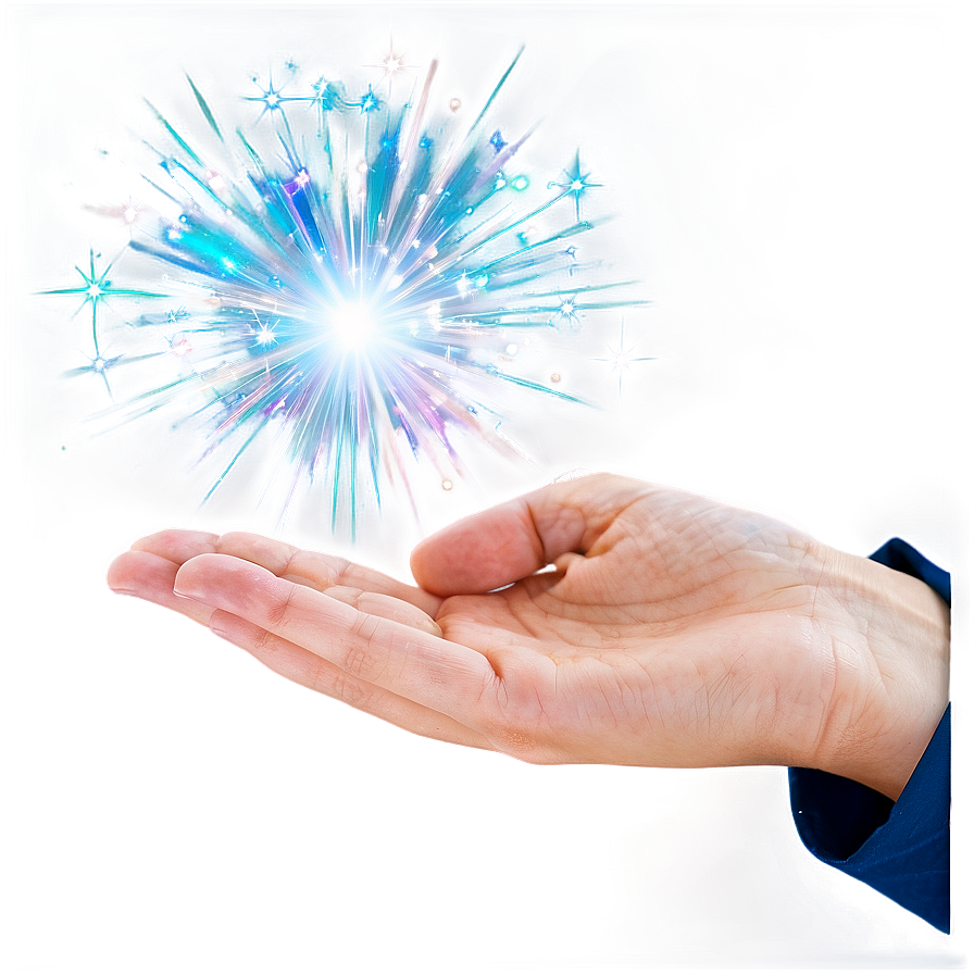 Hand With Sparkles Png 04292024 PNG image