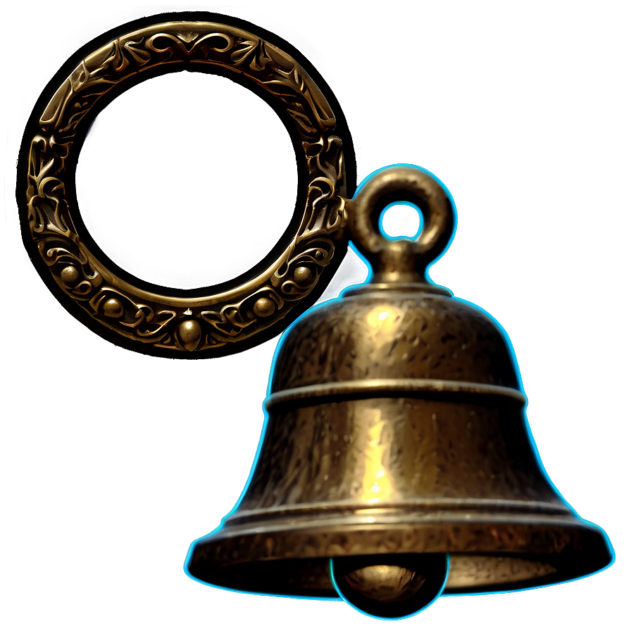 Handcrafted Bronze Bell Png Hlq PNG image