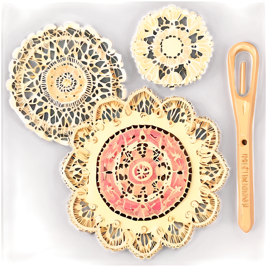 Handcrafted Doily Selection Png 06122024 PNG image