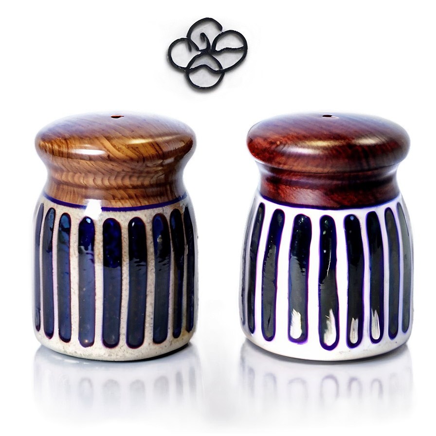 Handcrafted Salt And Pepper Cellars Png 06212024 PNG image