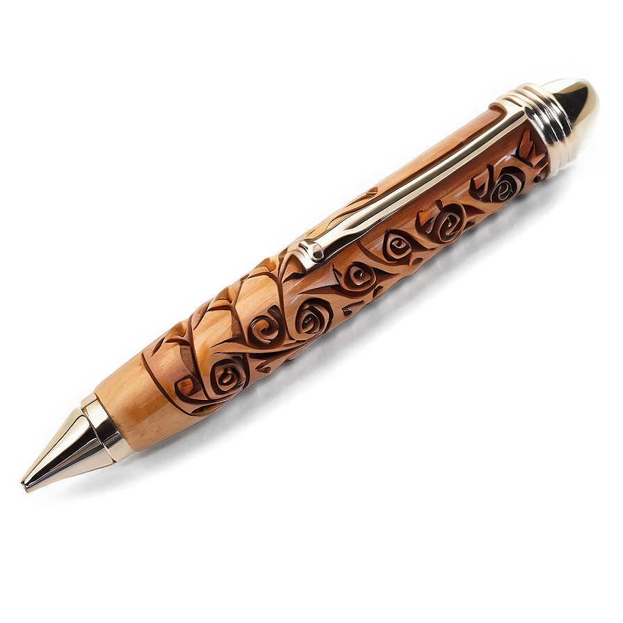 Handcrafted Wooden Pen Png 05252024 PNG image