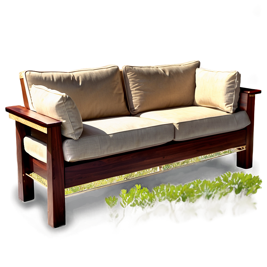 Handcrafted Wooden Sofa Png 83 PNG image