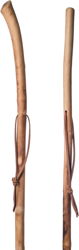 Handcrafted Wooden Walking Stick PNG image