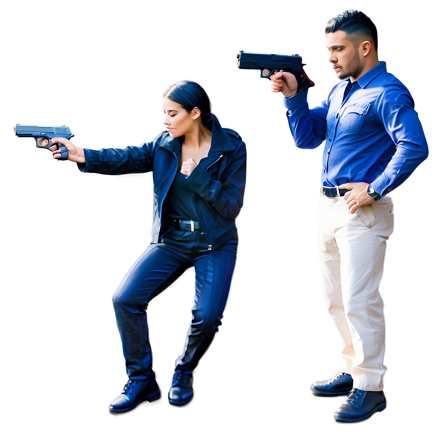 Handgun Defense Stance Png 06122024 PNG image