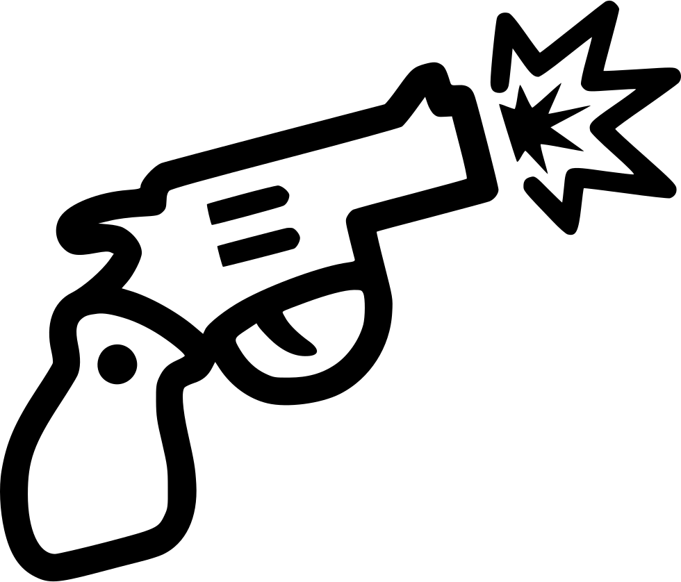 Handgun Silhouette Vector PNG image