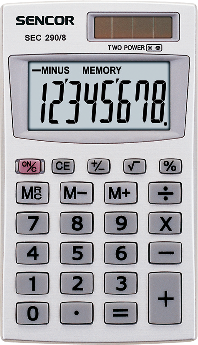 Handheld Calculator Displaying Numbers PNG image