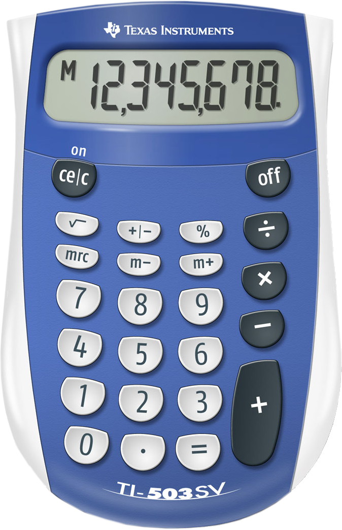 Handheld Calculator Texas Instruments PNG image