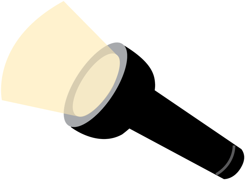 Handheld Flashlight Illustration PNG image