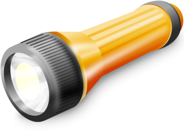 Handheld Flashlight Illustration PNG image