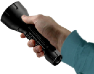 Handheld Flashlightin Use PNG image