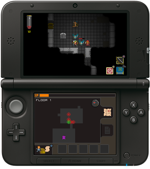 Handheld Gaming Consolewith Dungeon Game PNG image