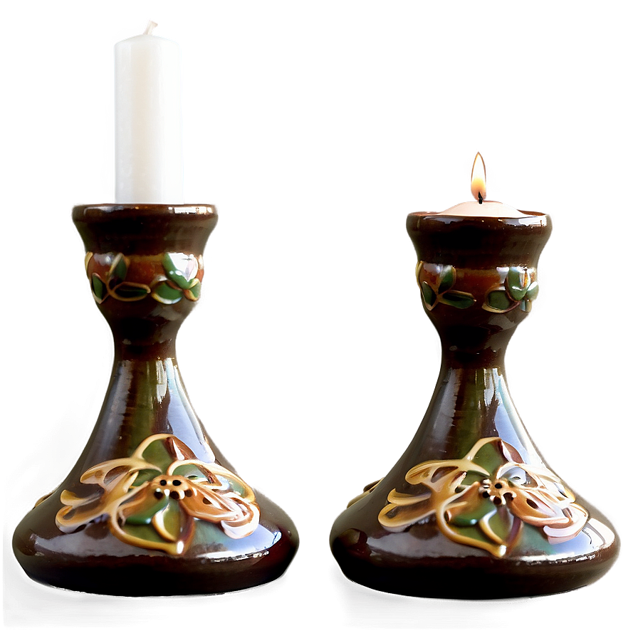 Handmade Ceramic Candlestick Png 32 PNG image