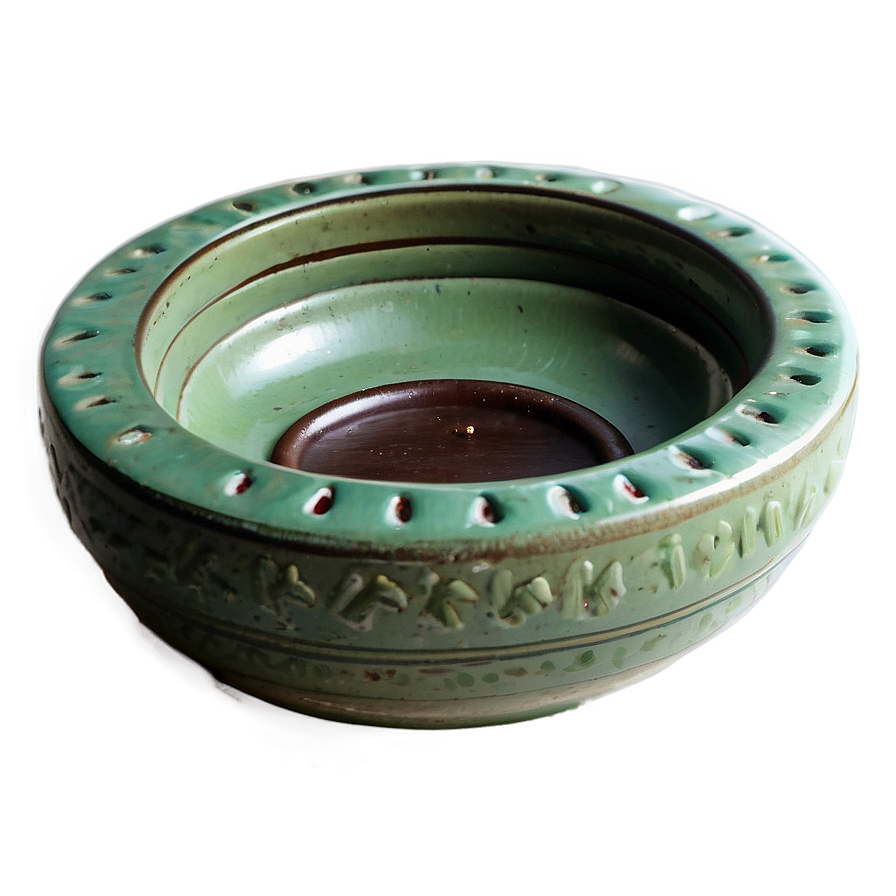 Handmade Clay Ashtray Png 06262024 PNG image