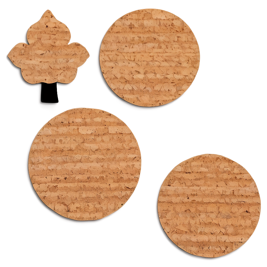 Handmade Cork Board Pieces Png 06202024 PNG image