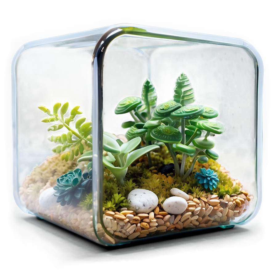 Handmade Glass Terrarium Box Png 06282024 PNG image