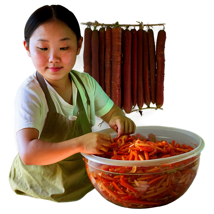 Handmade Kimchi Preparation Png Sgy PNG image