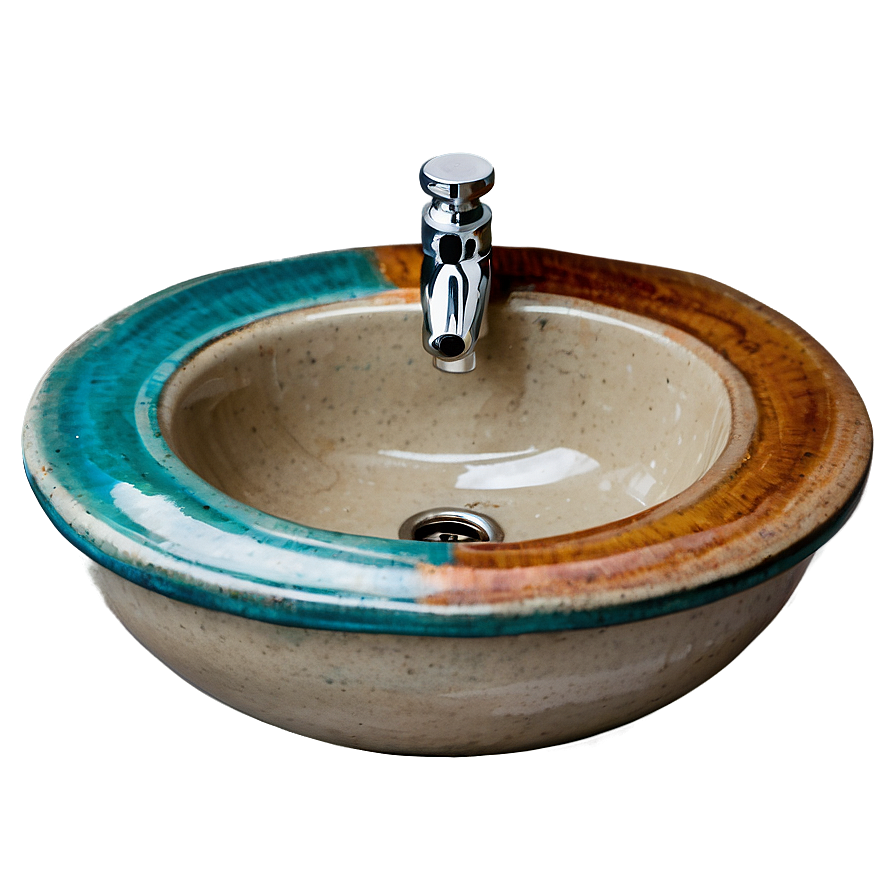 Handmade Pottery Sink Png 05242024 PNG image