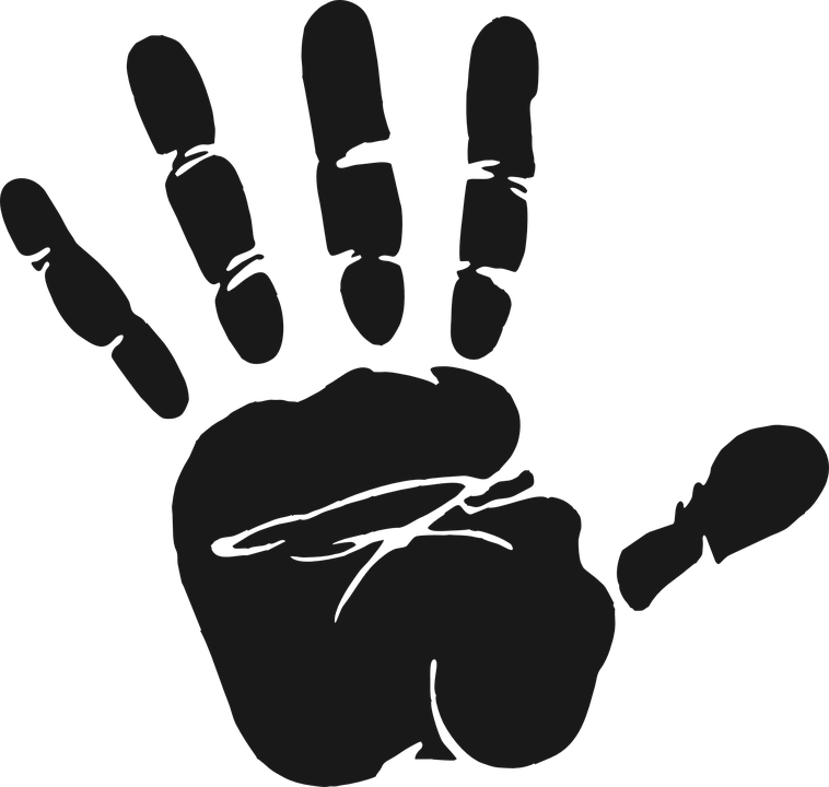 Handprint Silhouette Clipart PNG image