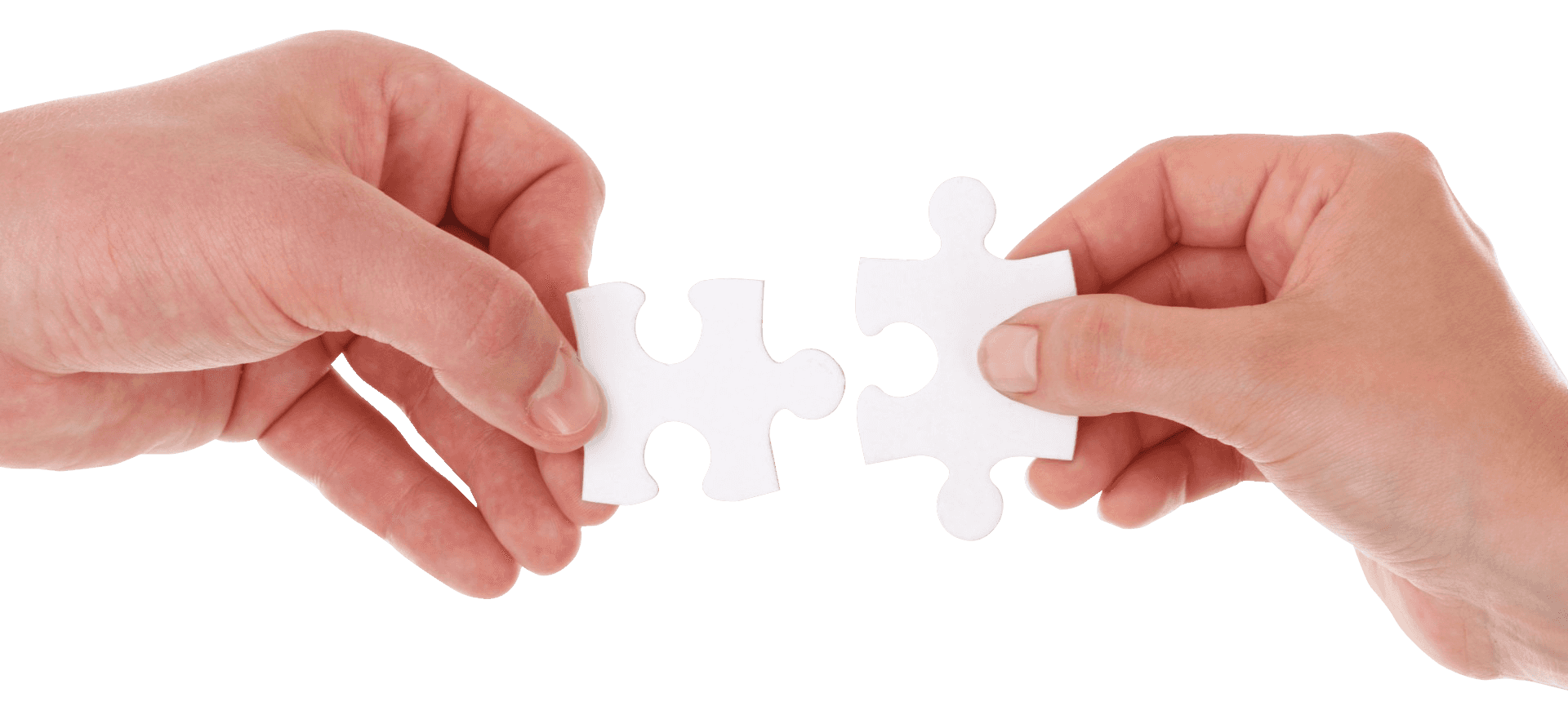 Hands Connecting Jigsaw Puzzle Pieces PNG image