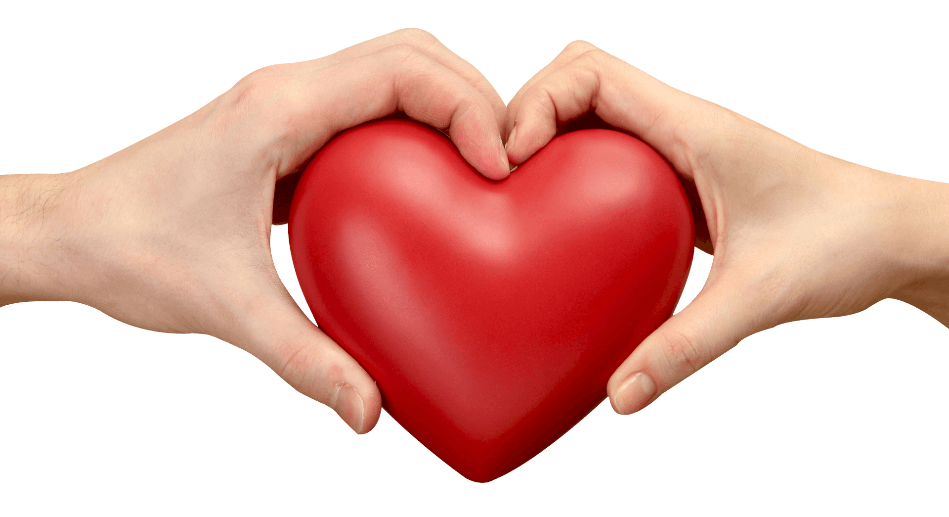 Hands Holding Red Heart PNG image