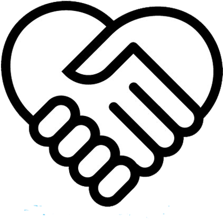 Handshake Heart Symbol Friendship Graphic PNG image