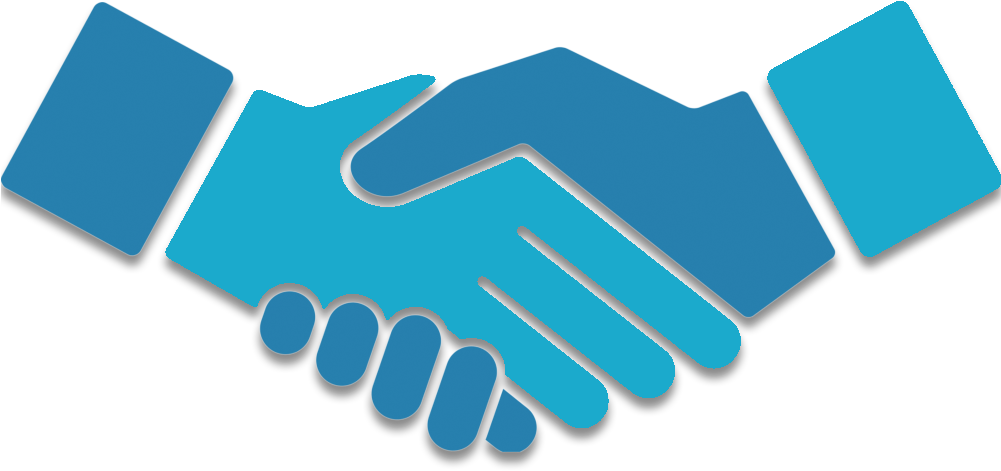 Handshake Icon Blue Background PNG image