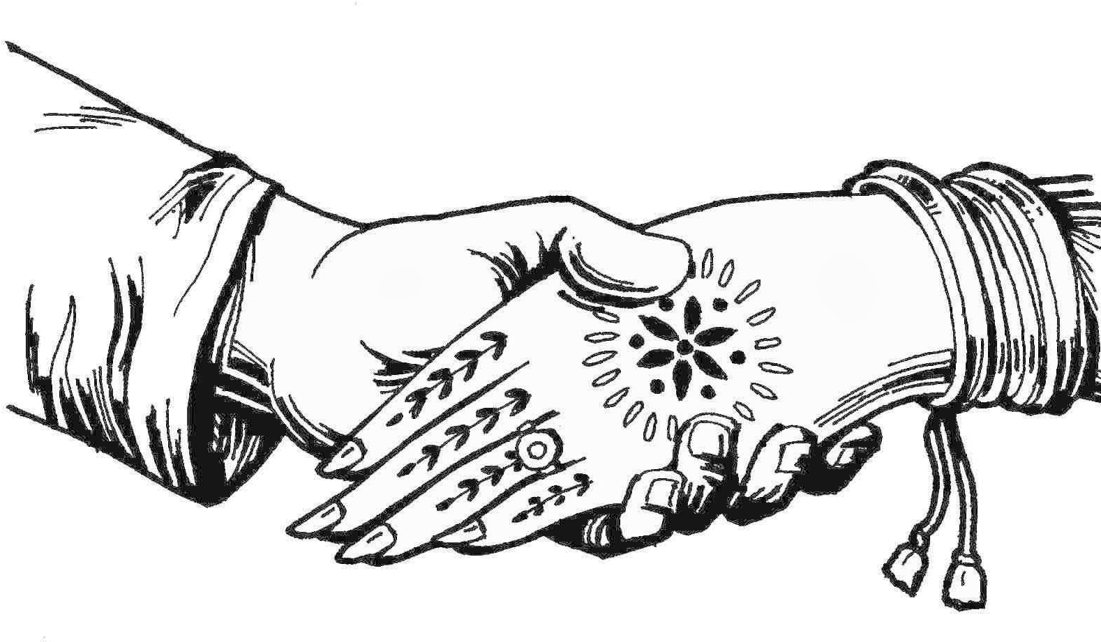 Handshake Vintage Clipart PNG image