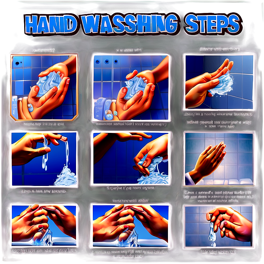 Handwashing Steps Guide Png Oto PNG image