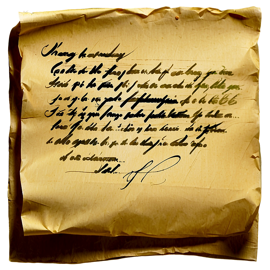 Handwritten Letter Document Png Nqp25 PNG image