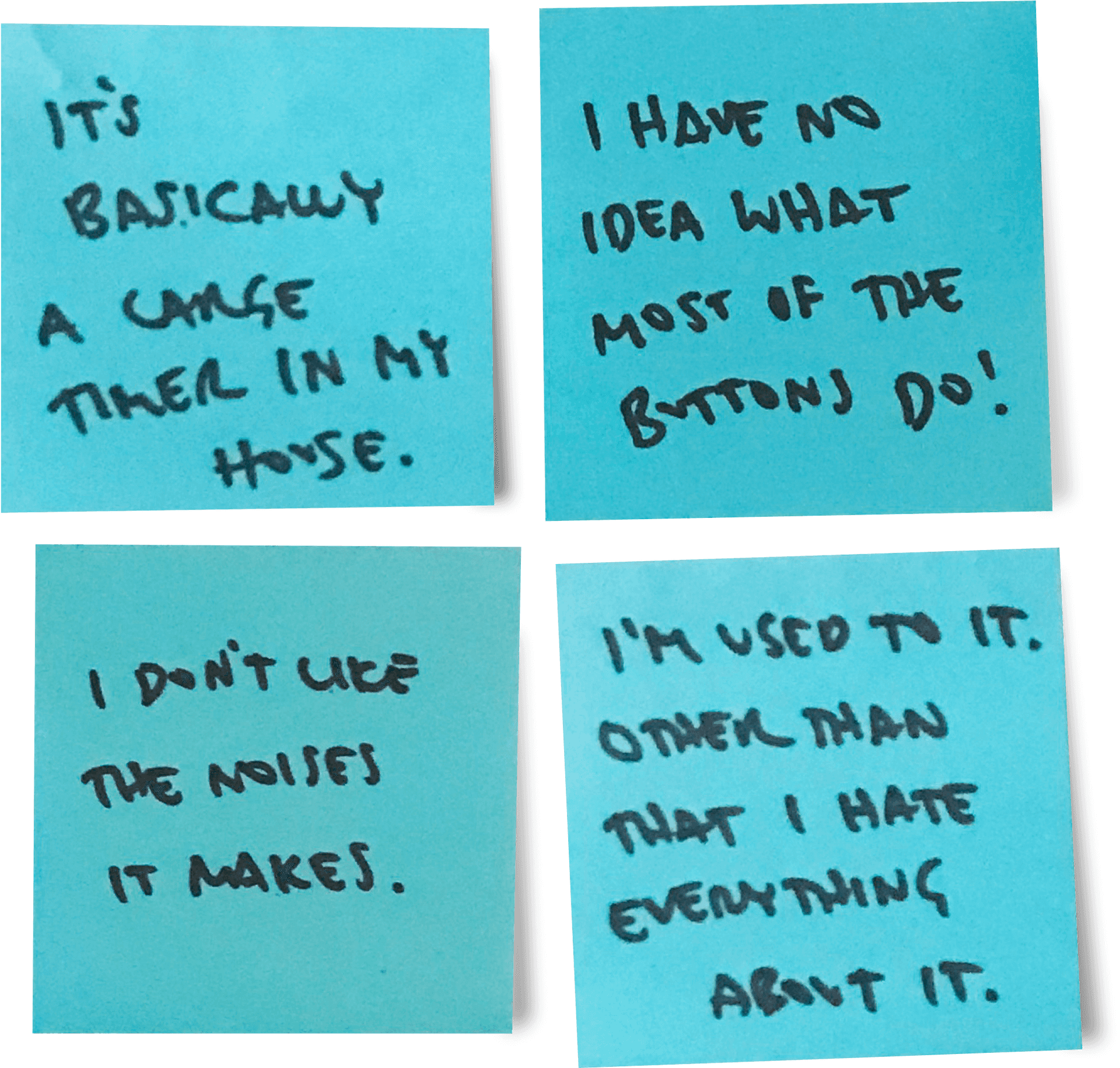 Handwritten Notes Complaints Blue Sticky Paper PNG image