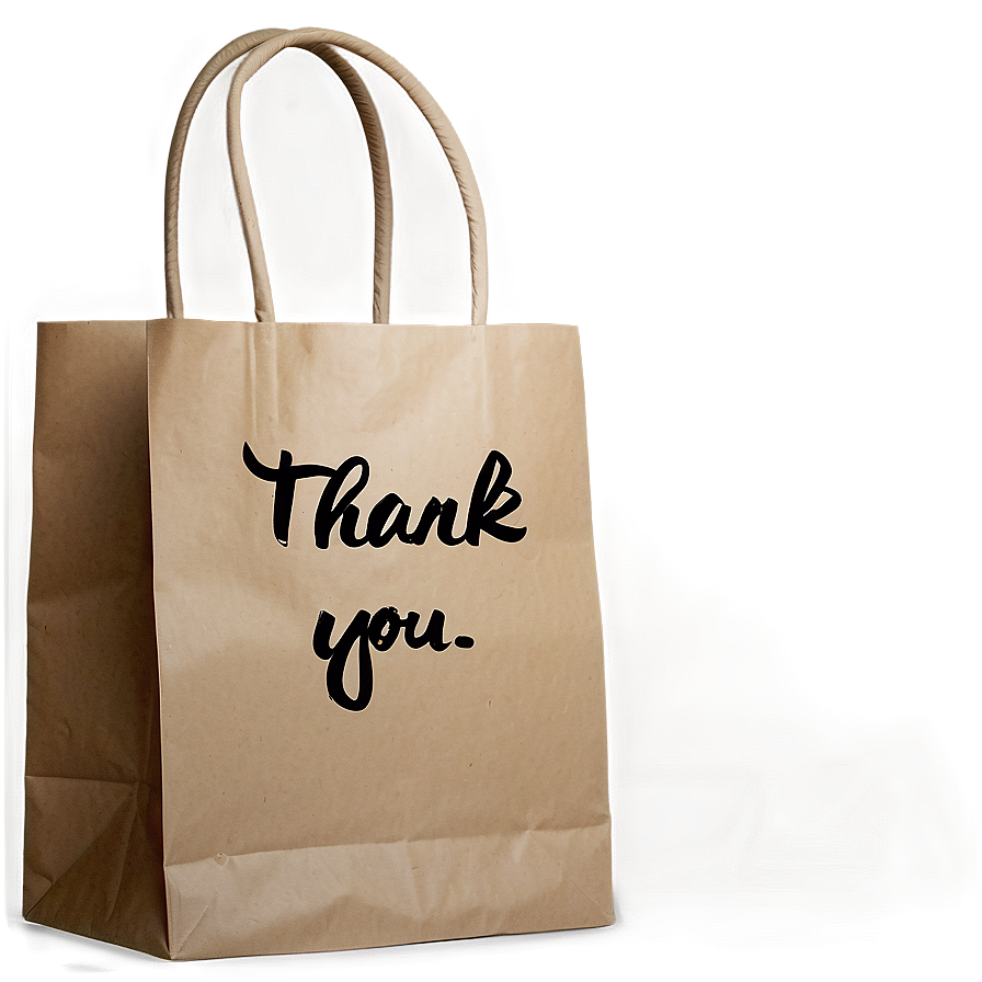 Handwritten Thank You Bag Png Odo PNG image