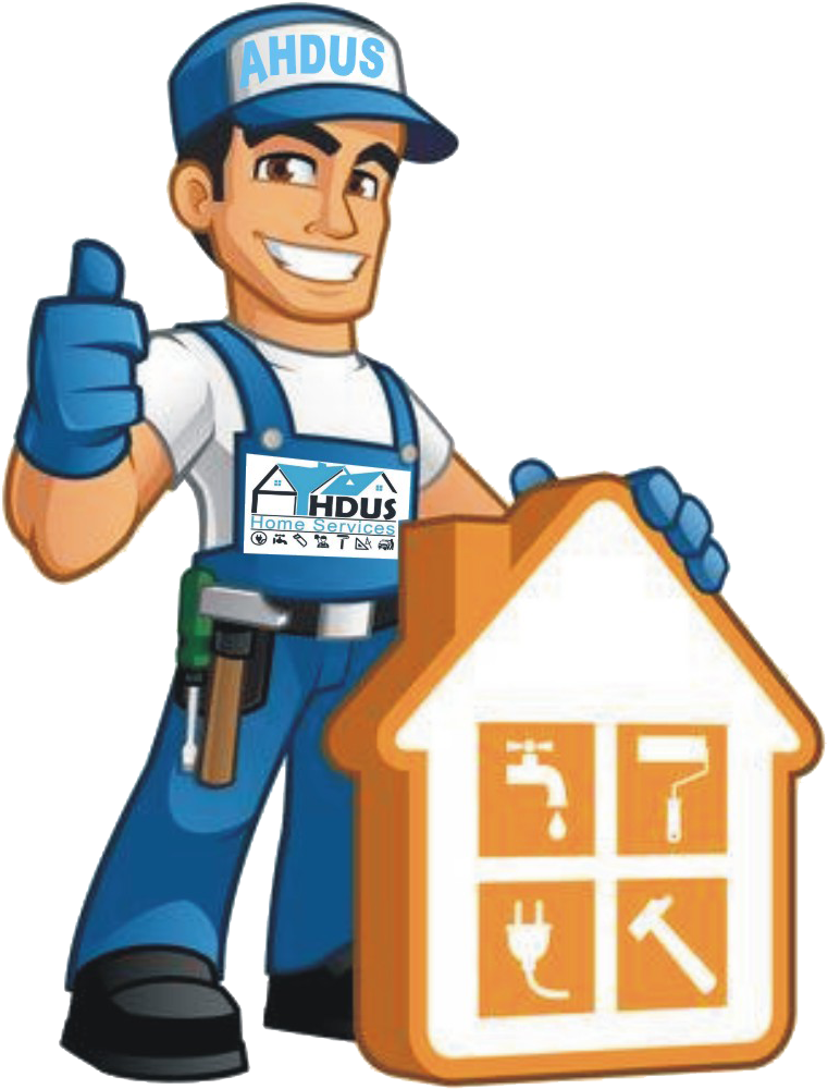 Handyman Character Promoting Home Services PNG image