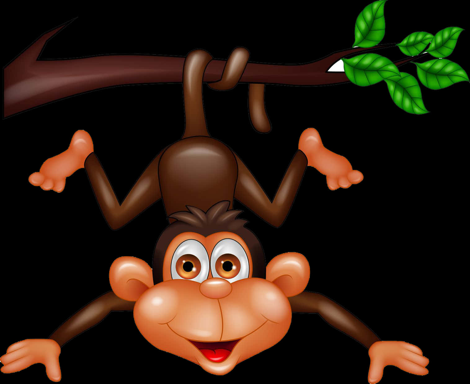 Hanging Cartoon Monkey PNG image