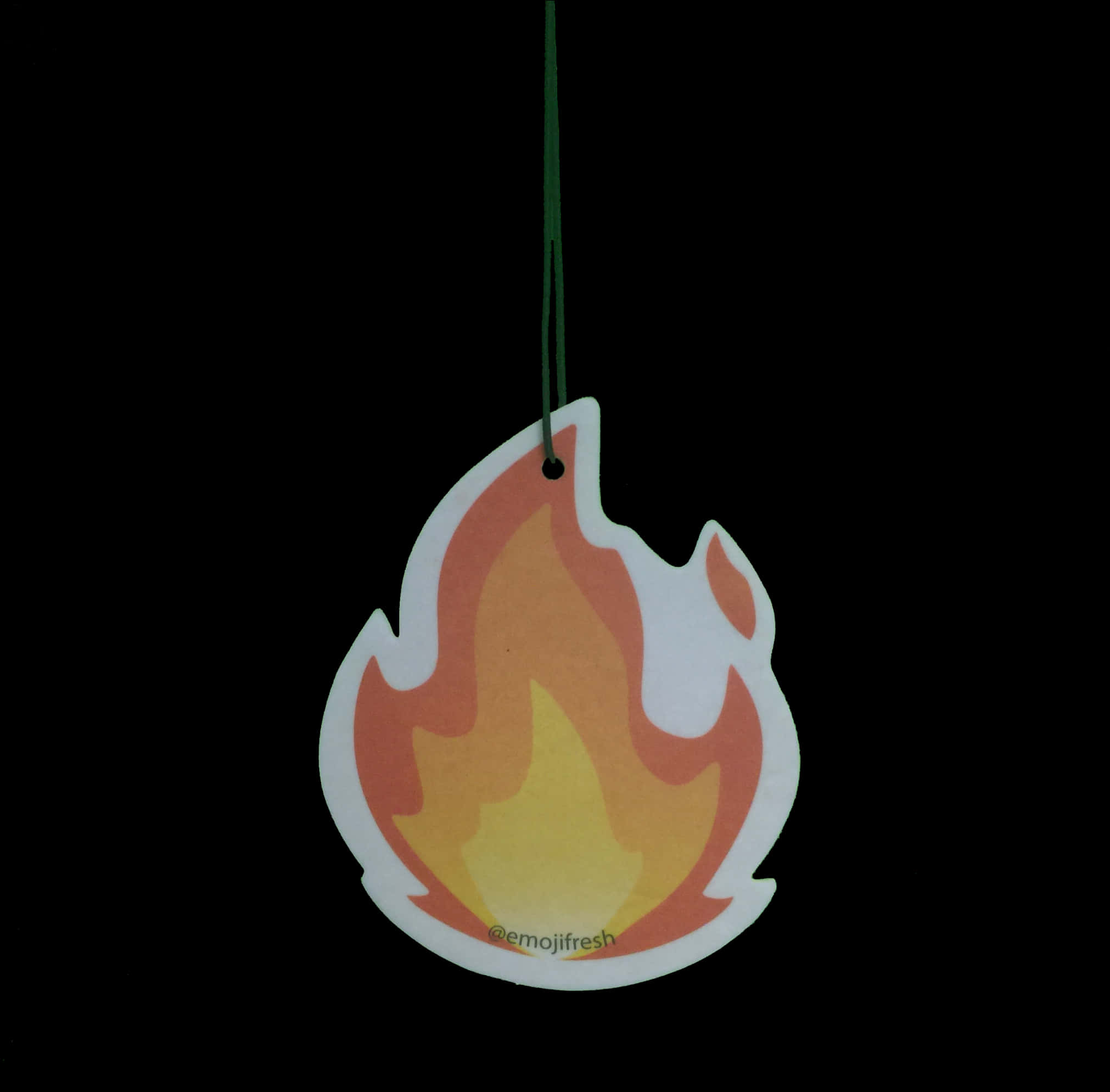 Hanging Fire Emoji Air Freshener PNG image