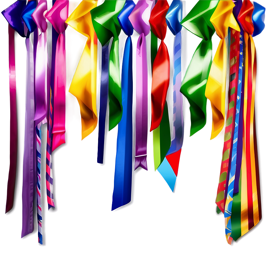 Hanging Party Streamers Png 06282024 PNG image