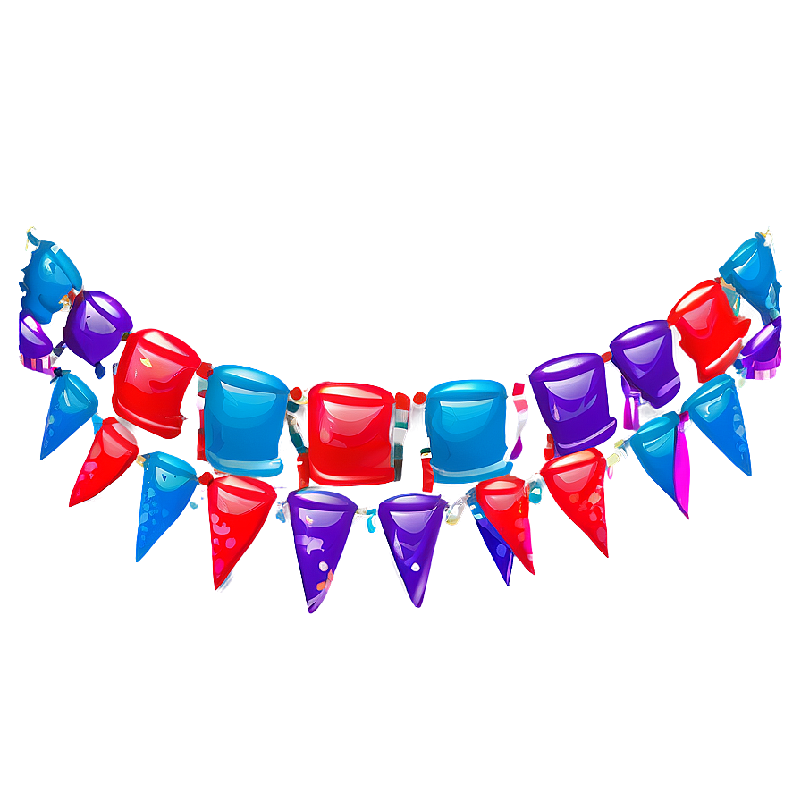 Hanging Party Streamers Png 06282024 PNG image