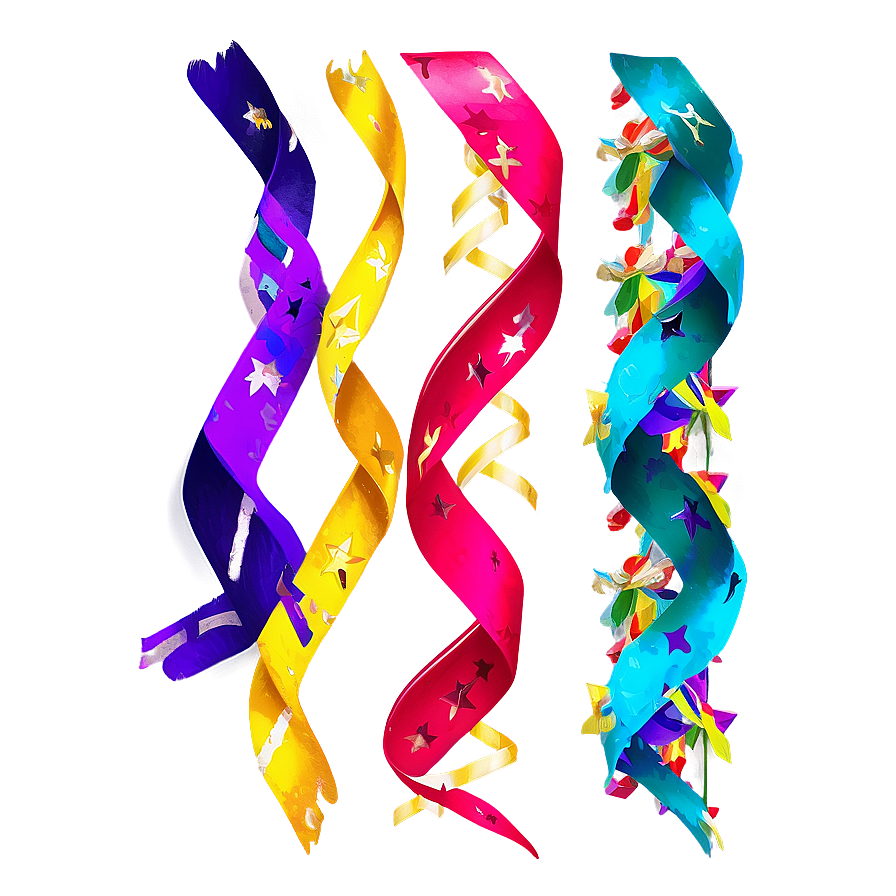 Hanging Party Streamers Png Rkk93 PNG image