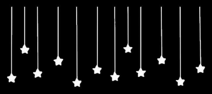 Hanging Stars Silhouette PNG image