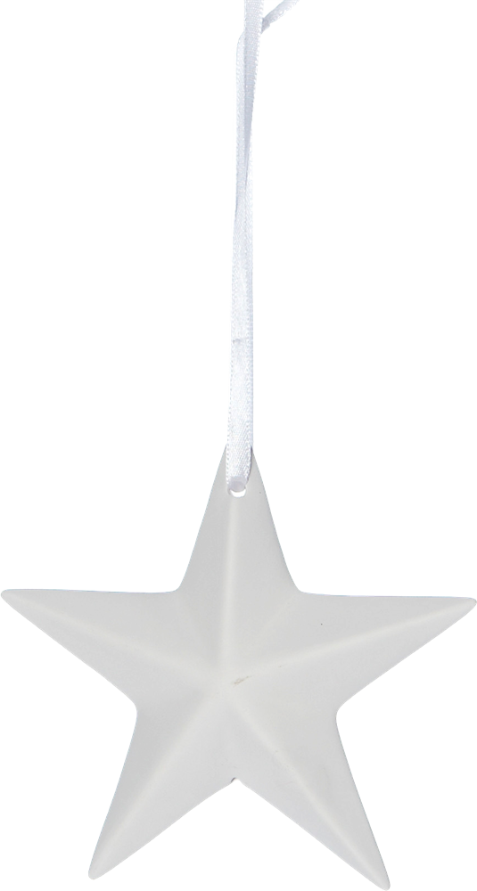 Hanging White Star Decoration PNG image